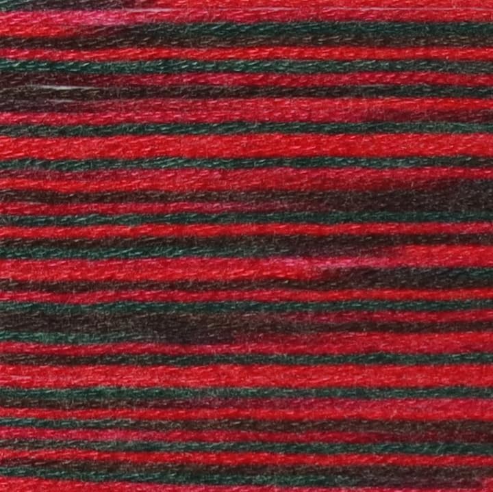 KCS Big skeins of 25 Meters Size 25 Color Variegated Cross Stitch Stranded Threads,6 skeins,4519