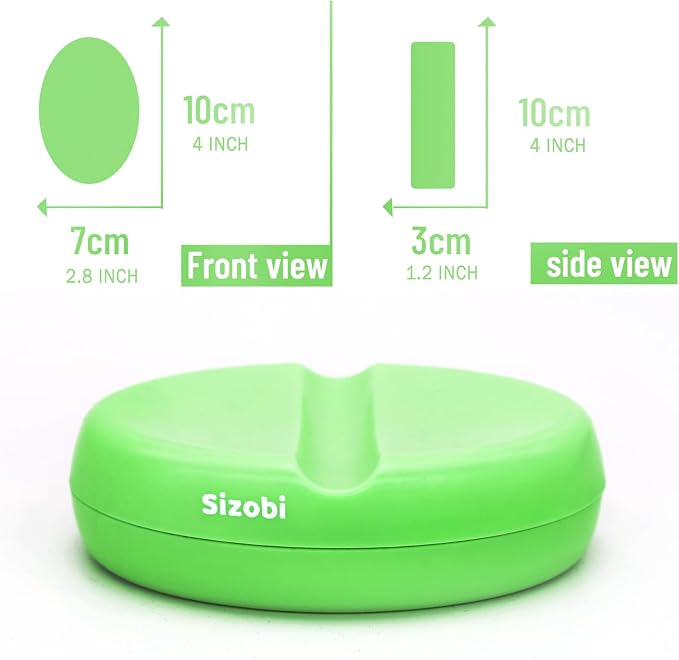 Sizobi Magnetic Pin Holder, 2.8" x 4", 130-Piece, Green (for Sewing, Quilting Pins, Nails, Screws, Hair Pins, Paper Clips)