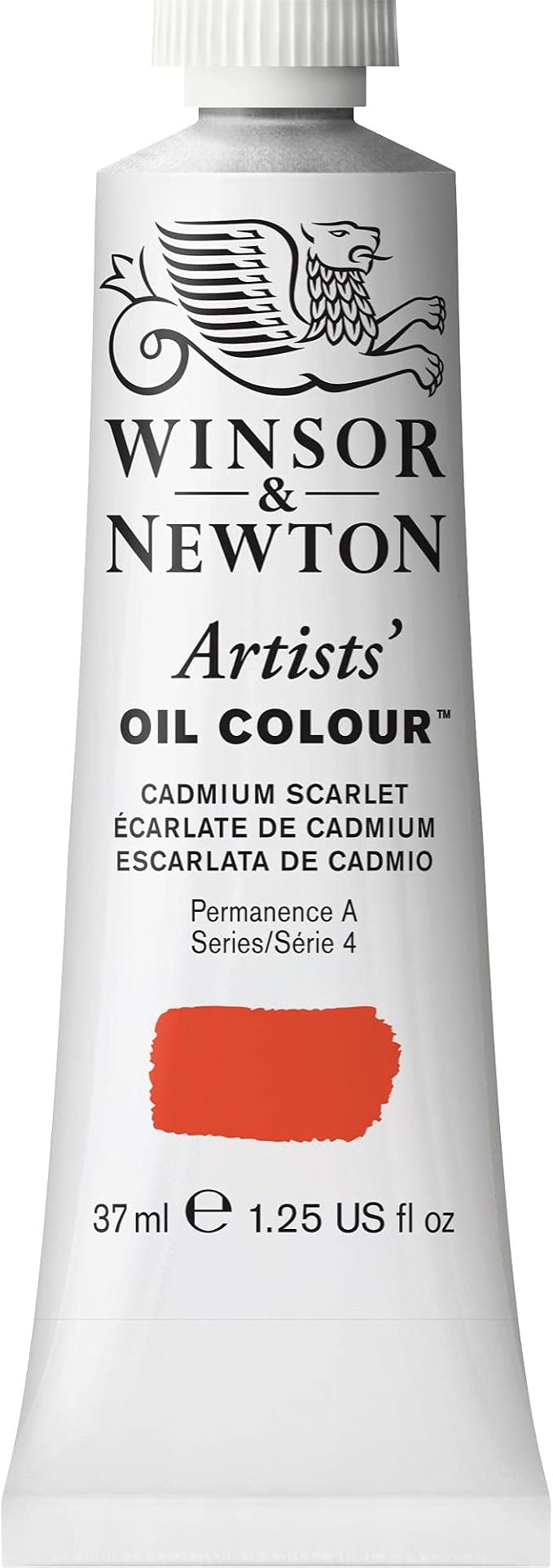 Winsor & Newton Artists' Oil Paint, 37ml Tube, Cadmium Scarlet