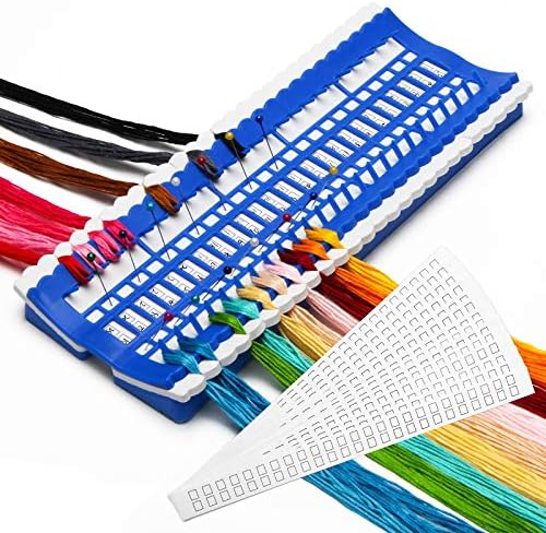 Luxiv 50 Position Embroidery Floss Organizer, Thread Shelf with 15P Card