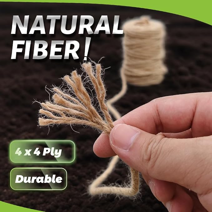 Jute Rope 5MM x 150FT 6Ply Twisted Rope for Crafts Projects Cat Scratcher Scratching Post Tree Gift Wrapping Home Decoration Packing Christmas Twine Bulk (Brown 5mm* 150ft)