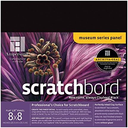 Ampersand Museum Series Scratchbord, 1/8 Inch Depth, 8X8 Inch (CBB088)
