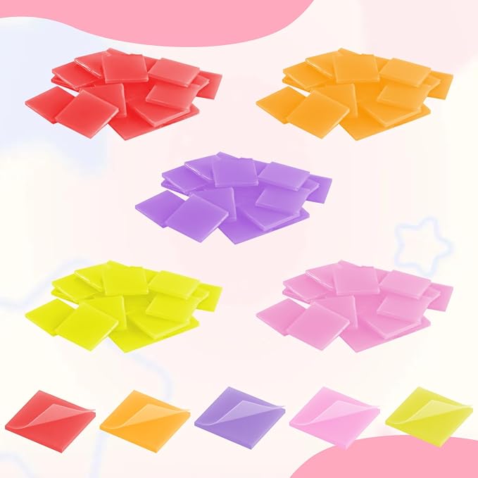 Phinus Diamond Art Wax 100 PCS, 5 Different Colors DIY Diamond Painting Wax with Storage Box for Adults and Kids, 2x2 cm Glue Wax for Diamond Art Painting