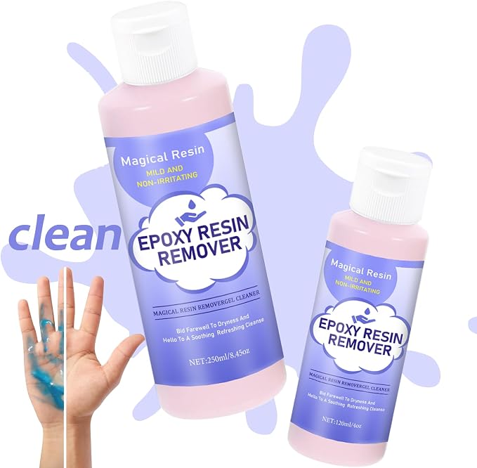 Hands Resin Remover Gel - All Natural Epoxy Resin Cleaner - Magical Cleanser for Artists - Epoxy Remover - Glue, Silicone, Paint & Glitter Soap- For Soft and Moisturized Skin