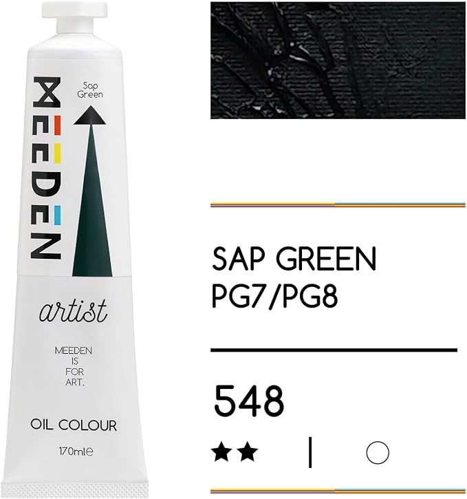MEEDEN Artist Grade Oil Paint: Sap Green - 170ml/5.7oz Tube | Professional Art Paints and Supplies for Canvas Painting