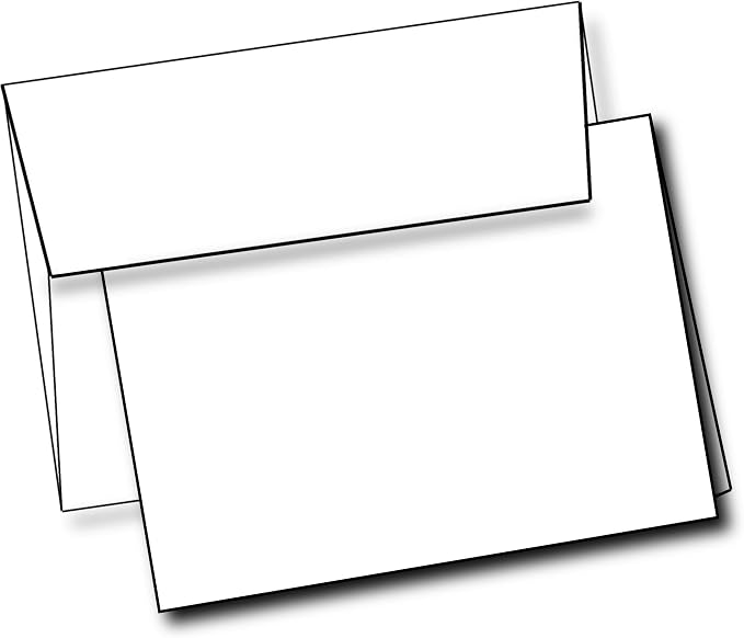Blank White Greeting Cards With White Envelopes 5" x 7" Pack Of 40 Printable Note Cards With Corresponding Envelopes