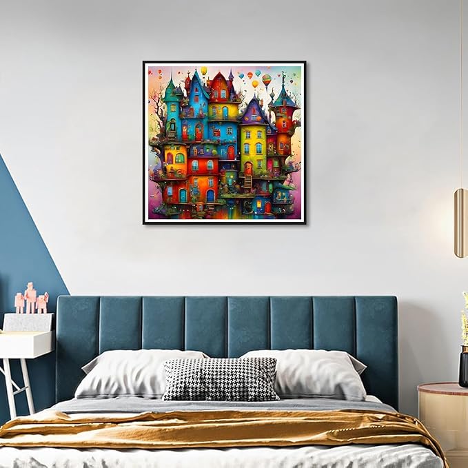 ijbnhd Diamond Painting Kits for Adults House 14x14inch