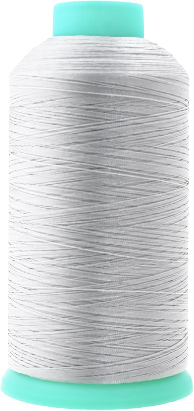 Mandala Crafts Size 46 210D T45 Silver Bonded Nylon Thread, 2843 YDs