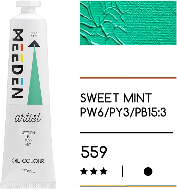 MEEDEN Artist Grade Oil Paint: Sweet Mint - 170ml/5.7oz Tube | Professional Art Paints and Supplies for Canvas Painting