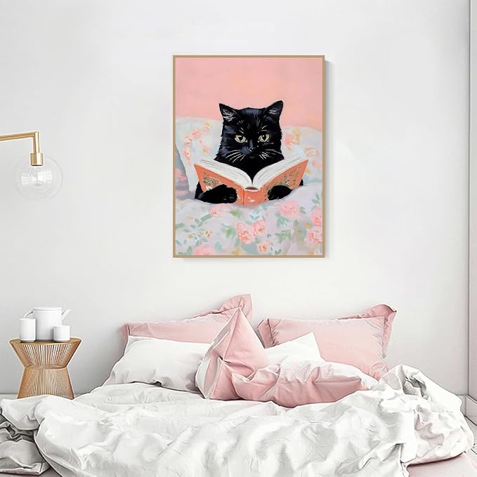 Black Cat Diamond Art Kits for Adults Diamond Painting Kit for Beginner