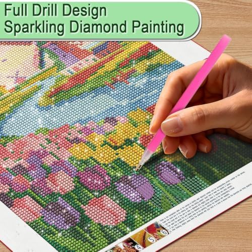 DOZEEZOP 6-Pack Diamond Art Kit for Adults, 5D Diamond Painting 12x16 Inch | Landscape pictures, Full Round Drills, Home Wall & Shelf Decor, Beginner-Friendly DIY Craft, Stress Relief, All-Occasion Gift