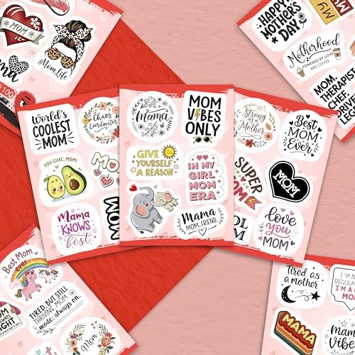 100Pcs Funny Mom Stickers for Water Bottle, Laptop, Phone - Funny Gifts for Mom - Mother Stickers and Decals - Gift for Women & Men