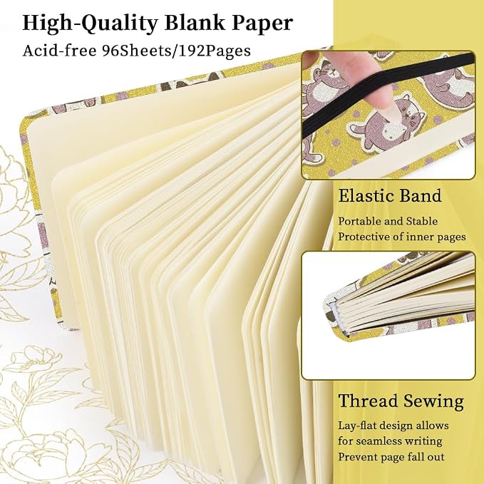 4.8" Pocket Sketch Book,80gsm Hardcover Art Sketchbook for Drawing Journal
