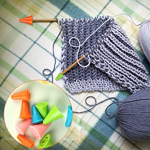 JNENERY 48PCS Knitting Needles Point Protectors, 2 Sizes Needle Stoppers