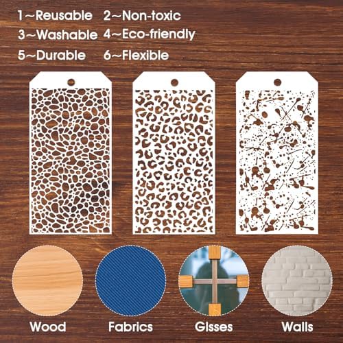 8 Pcs Journal Stencils Bullet Dotted Journals Supplies Planner Stencil