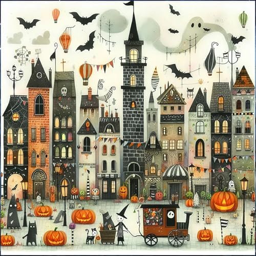 Halloween Diamond Art Kits for Adults,Diamond Painting Kits for Beginner 5D