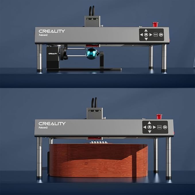 Creality Falcon 2 Laser Engraver Raisers, 4Pcs M6 Threaded Support Legs Risers for Laser Engraver Machine, Aluminum Alloy Body, Increase 56mm (2.2 inch)