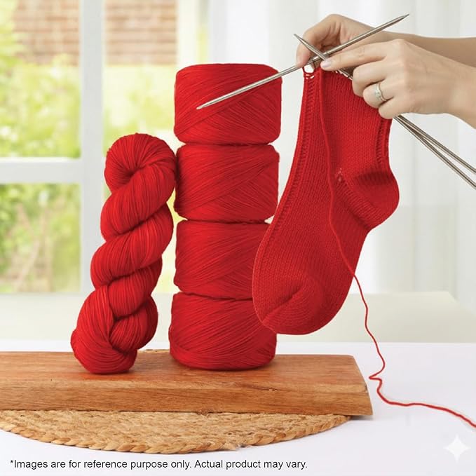 KnitPro Symfonie Fingering Weight Merino Wool Yarn 100g, Scarlet