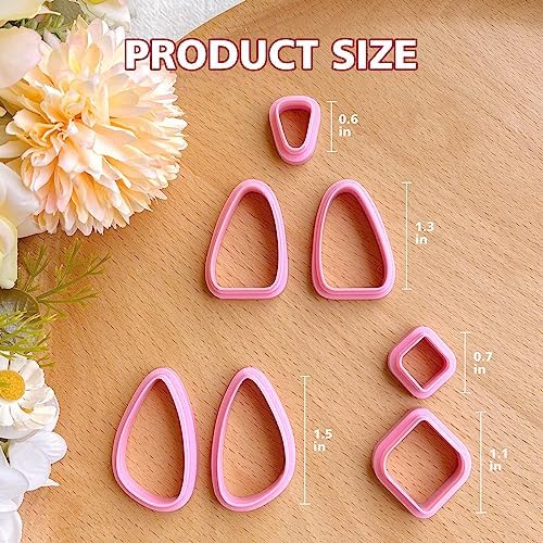 Keoker Organic Clay Cutters, Polymer Clay Cutters for Earrings Making, Clay Earrings Cutters (B)