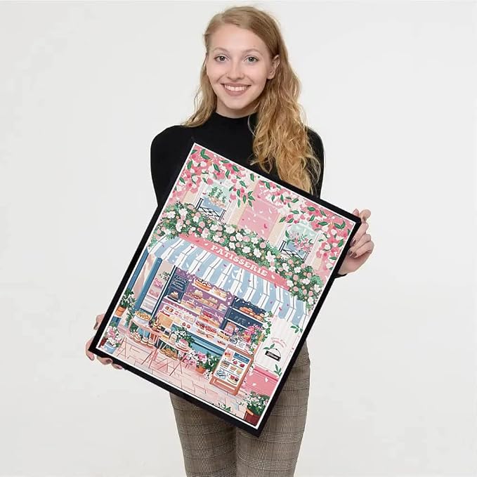 BAWKENTON Pink Diamond Art Kits for Adults Diamond Painting Kit for Adults