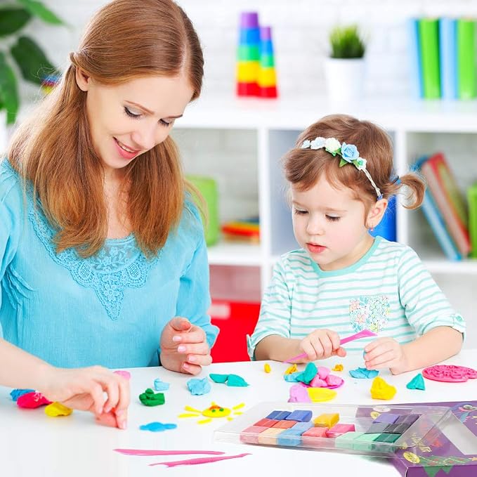 CiaraQ Polymer Clay Kit, Mini Modeling Clay Set | for Kids/Beginners/Artist, 24 Colors