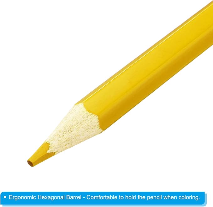 PATIKIL Watercolor Pencil, 12Pcs Water Soluble Pencils for Blending, Coloring, Sketch Drawing, Painting, Dark Yellow