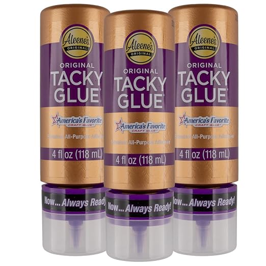 Craft County,All Purpose Tacky Glue – Dries Clear– 4 OZ – 3 Pack,White