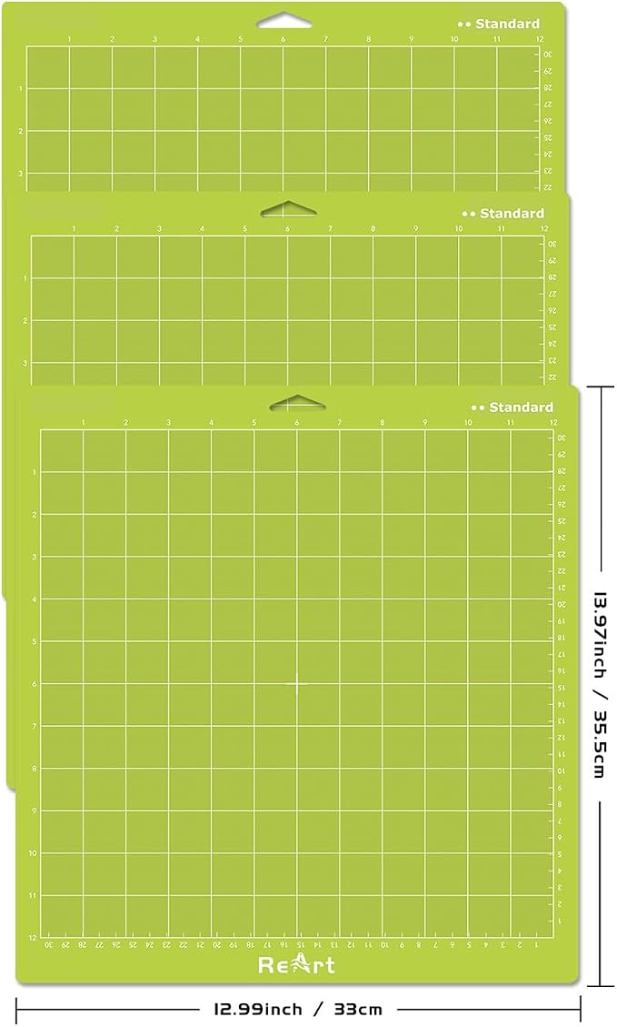 ReArt Standard grip Cutting Mat 12x12 inch 3 Pack