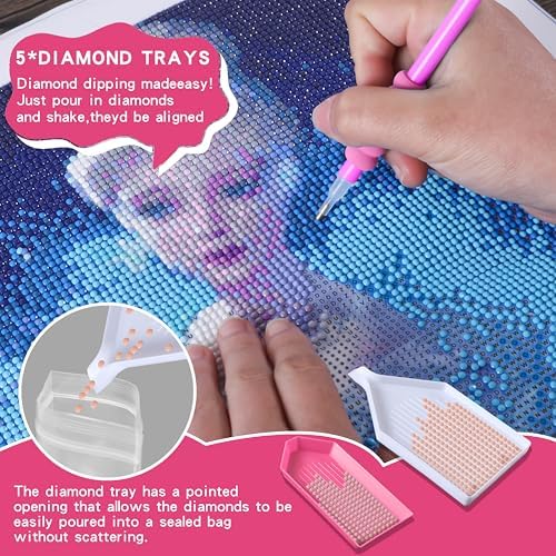 55PCS Diamond Art Accessories Tools Multiple Sizes Diamond Painting Kits