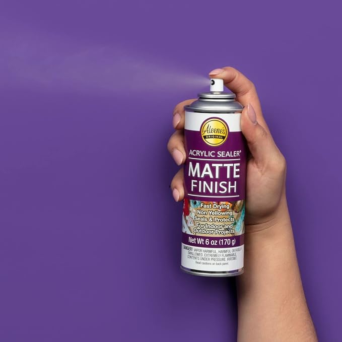 Aleene's Spray Finish 6oz Acrylic Sealer, 6 Ounce (Pack of 1), Clear-Matte