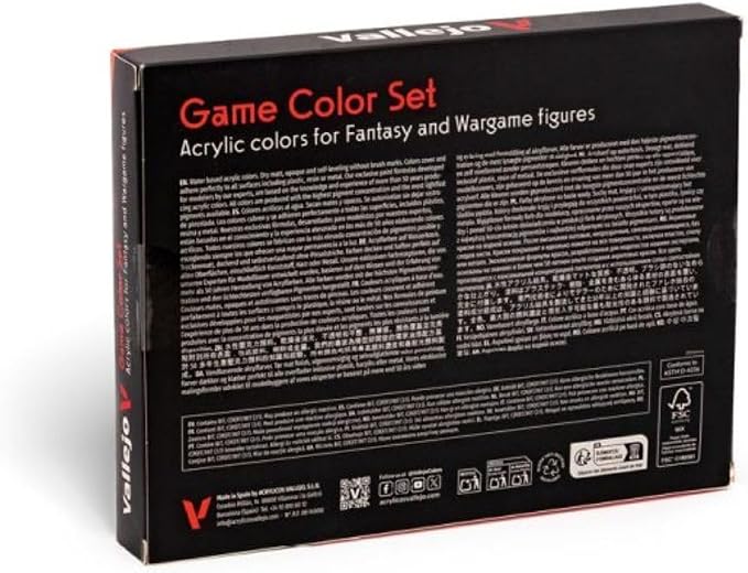 Vallejo - Game Color Introduction Set | Starter Set for Fantasy and Wargame Figures | 16 Bottles x 18 ml (0.60 fl.oz.)