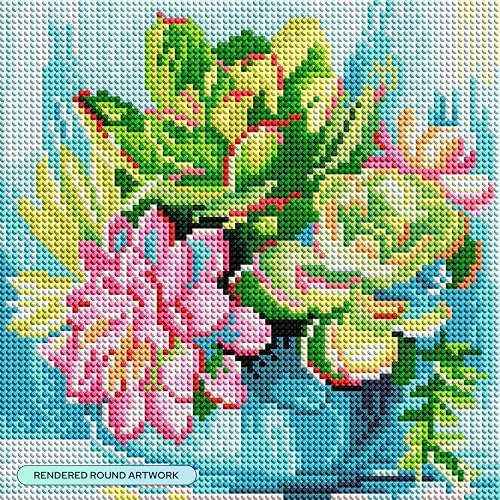 DIAMOND ART CLUB Potted Succulents Diamond Art Kits for Adults