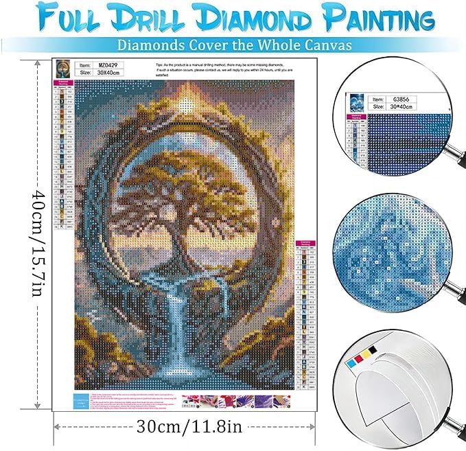Xylogist Tree of Life Diamond Art Kits for Adults 12X16Inch