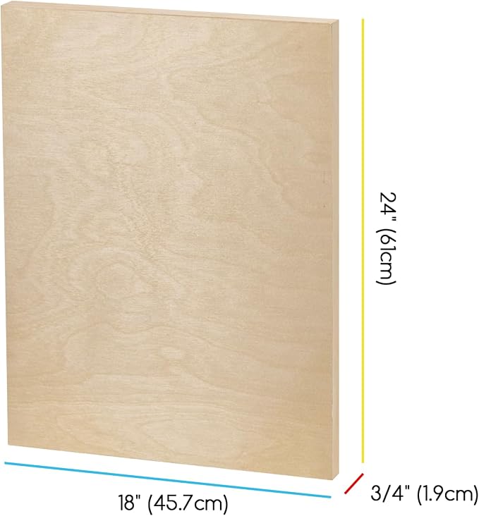 MEEDEN Unfinished Wood Canvas Board:18x24 Canvas Panel Pack of 2