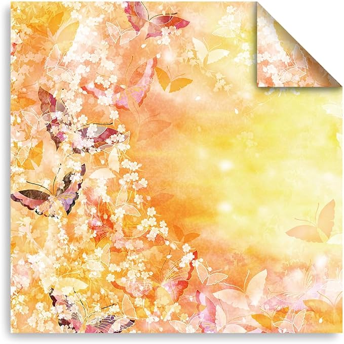 Origami Paper 100 Sheets, 6-Inch Square Double Sided Colored Craft Paper | 70GSM colorful paper,100 Vivid Pattern Origami Kit,DIY Hand Crafts,Arts Creativity,Easy to Fold,No-Fading.Bohemian Blossom