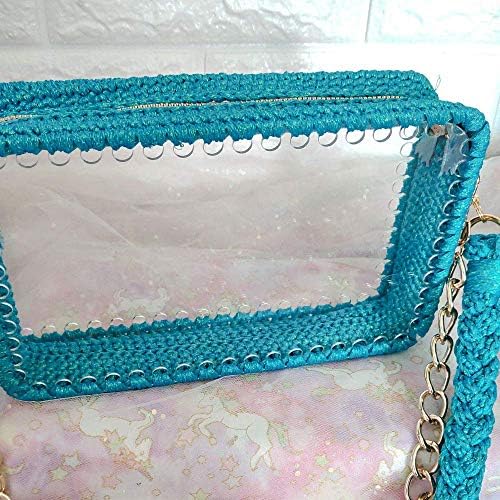 DIY Peacock Blue Lurex Thread - Shining Glitter Sparkle Metal Yarn for Crochet, Knitting, Sweater, Scarf, Bag & Accessories