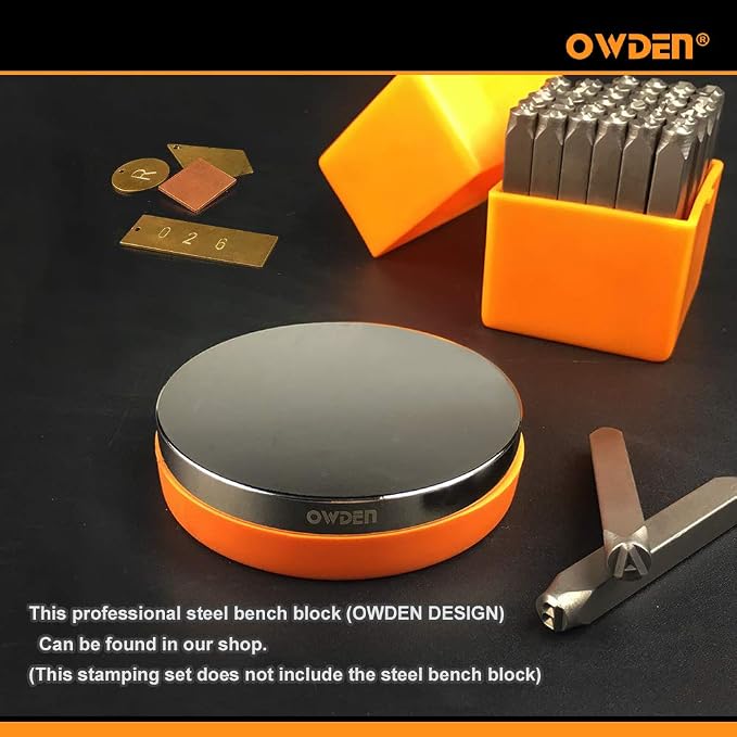 OWDEN 36Pcs. Steel Metal Stamping Kit,Heat-Treated Alloy Steel,(5/32”,4mm)