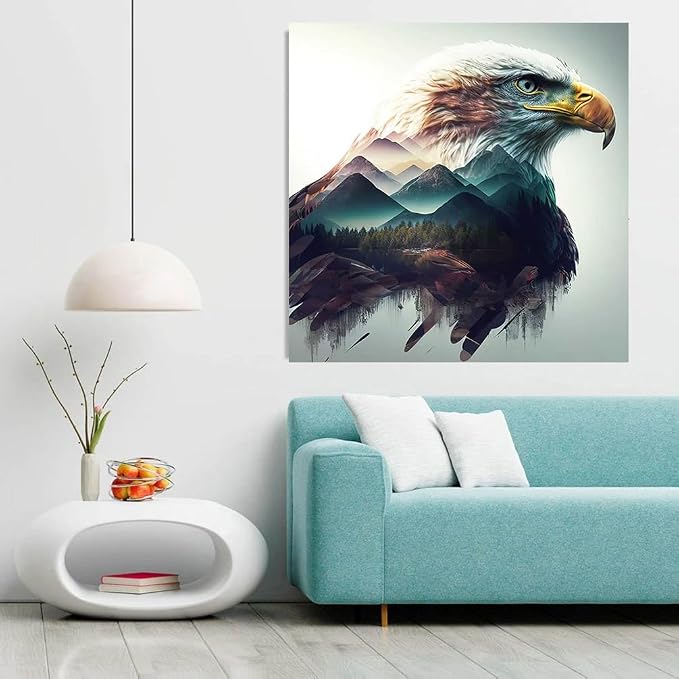 Meothan Diamond Art Kits for Adults Eagle Diamond Painting Kit 12x12in