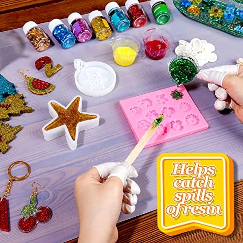 LEOBRO Large Silicone Mat, 23.4” x 15.6” Clear Silicone Mats for Crafts, Play Dough Mat, Desk Mat, for Resin Molds, Clay, Paint, Arts and Crafts, Medium Thickness 0.75 MM