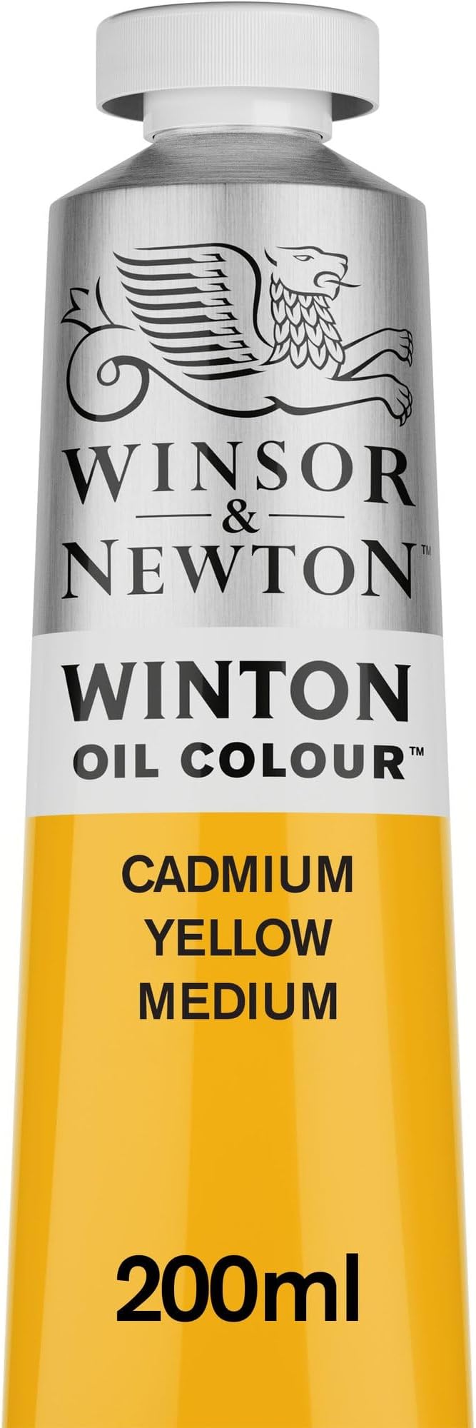 Winsor & Newton Winton Oil Color, 200ml Tube, Cadmium Yellow Medium | High-quality pigments, Durable, Lightfast, Permanent, Uniform Consistency, Great Pigment Load