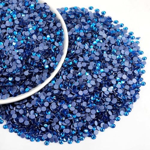 Beadsland Hotfix Rhinestones Bulk, Capri Blue, SS10, 14400pcs