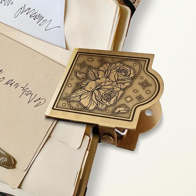 ANATTASOUL Flowers & Butterflies Travel Journal Clip for DIY Use