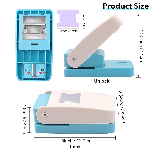3.9x1.5cm Tab Paper Punch - File DIY Tab Maker Puncher for Notebooks Calendars, Planners, or Albums for Scrapbook Tabs, Junk Journals, Bible Tabs, December Daily, Planner Inserts, and More Projects