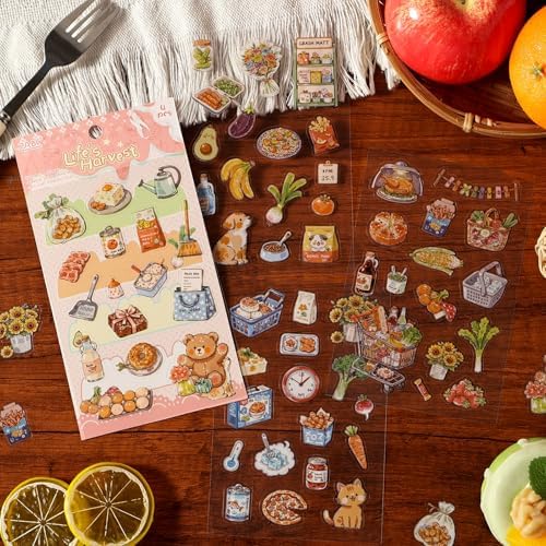 Warm Glimpses Sticker Series Scrapbooking Supplies for Junk Journal, 24 Sheets PET Stickers - Vintage Journaling Stickers