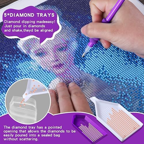 55PCS Diamond Art Accessories Tools Multiple Sizes Diamond Painting Kits