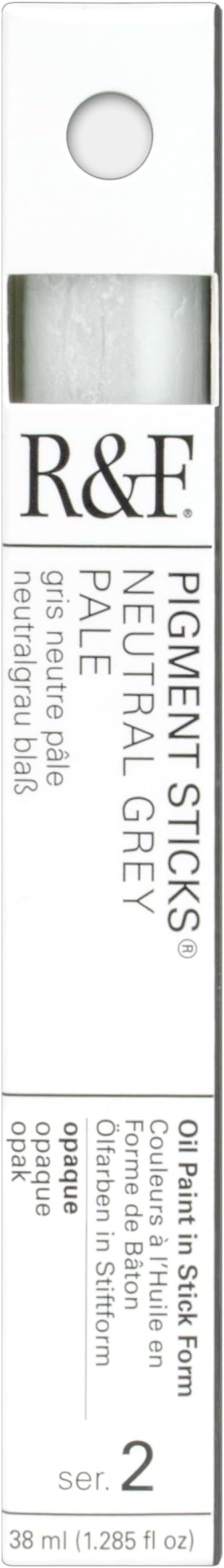 R&F Handmade Paints - Professional Oil Pigment Stick, Neutral Grey Pale, 38 ml