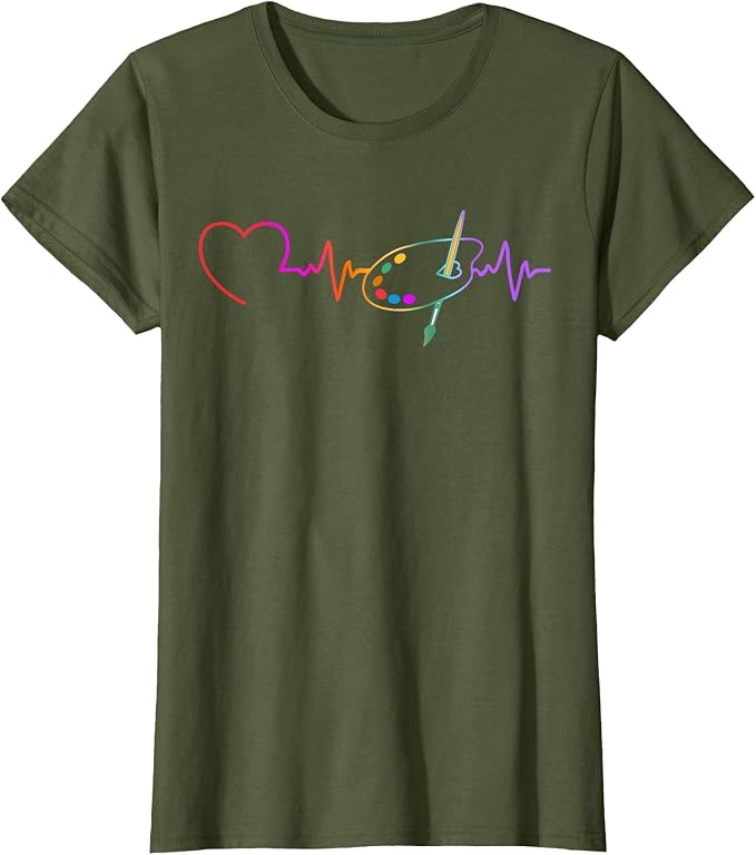 Funny Paint Palette Brush Artist Painter Art Teacher Men Kid T-Shirt