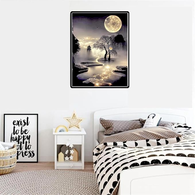 Diamond Art Kits for Adults, Moon Diamond Painting Kits 11.8x15.7 inch