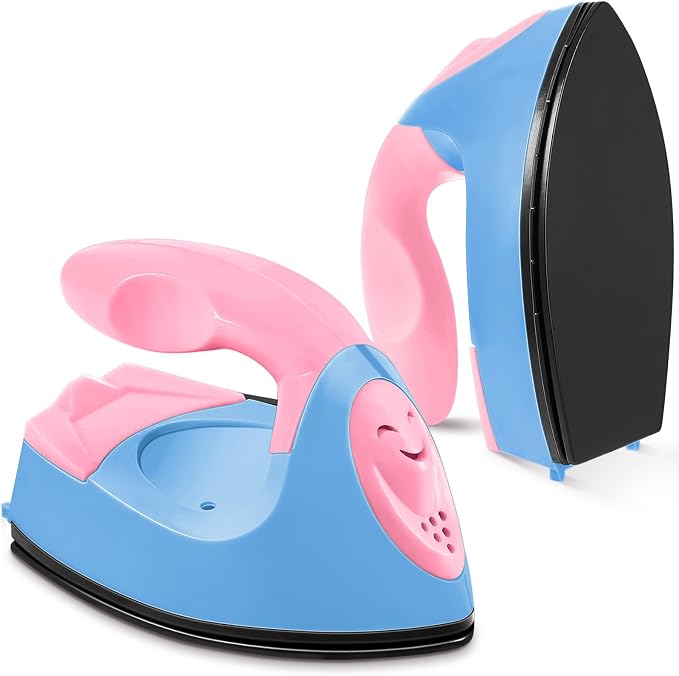 Honoson Mini Craft Iron with Charging Base Tiny,Dark Pink,Sky Blue