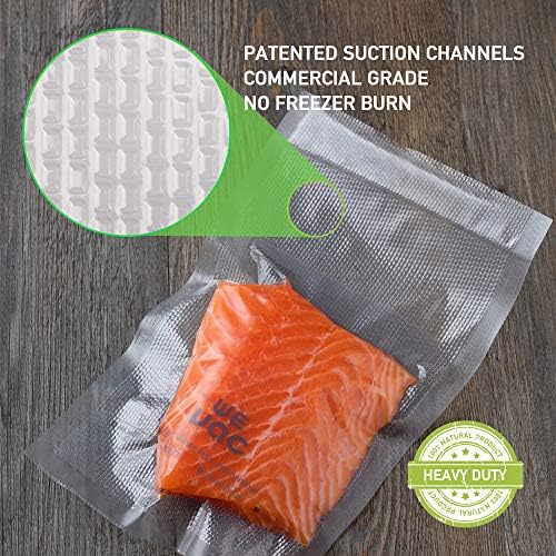 Wevac 8” x 12” 200 Count Food Vacuum Sealer Bags Keeper, PreCut Quart, Ideal for Food Saver, BPA Free, Commercial Grade, Great for storage, meal prep and Sous Vide (Pack of 2)